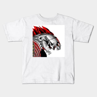 mechagodzilla gojira ecopop kaiju beast in cyber art Kids T-Shirt